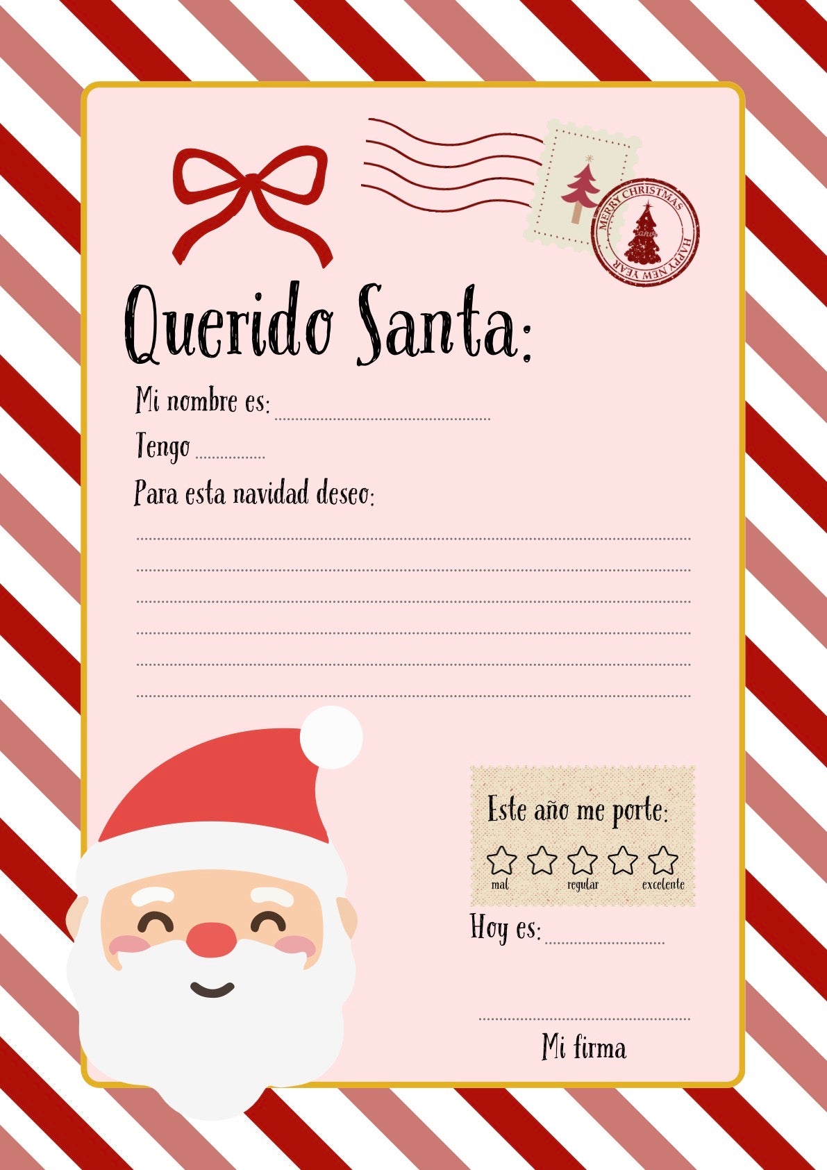 Carta para Santa—¡Descárgala gratis!
